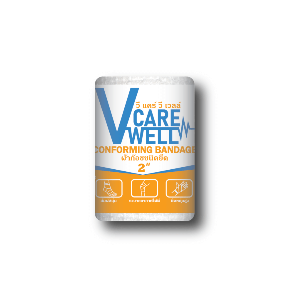 ผ้าก๊อซ V CARE V WELL ชนิดยืด ขนาด 2 นิ้ว